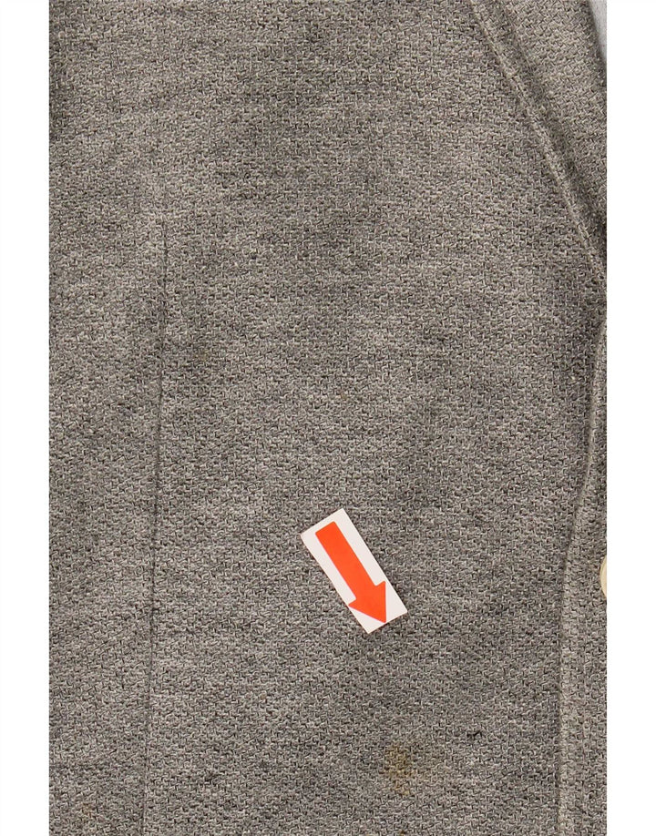 Zara Giacca blazer a 2 bottoni da uomo EU 56 XL Grigio Poliestere