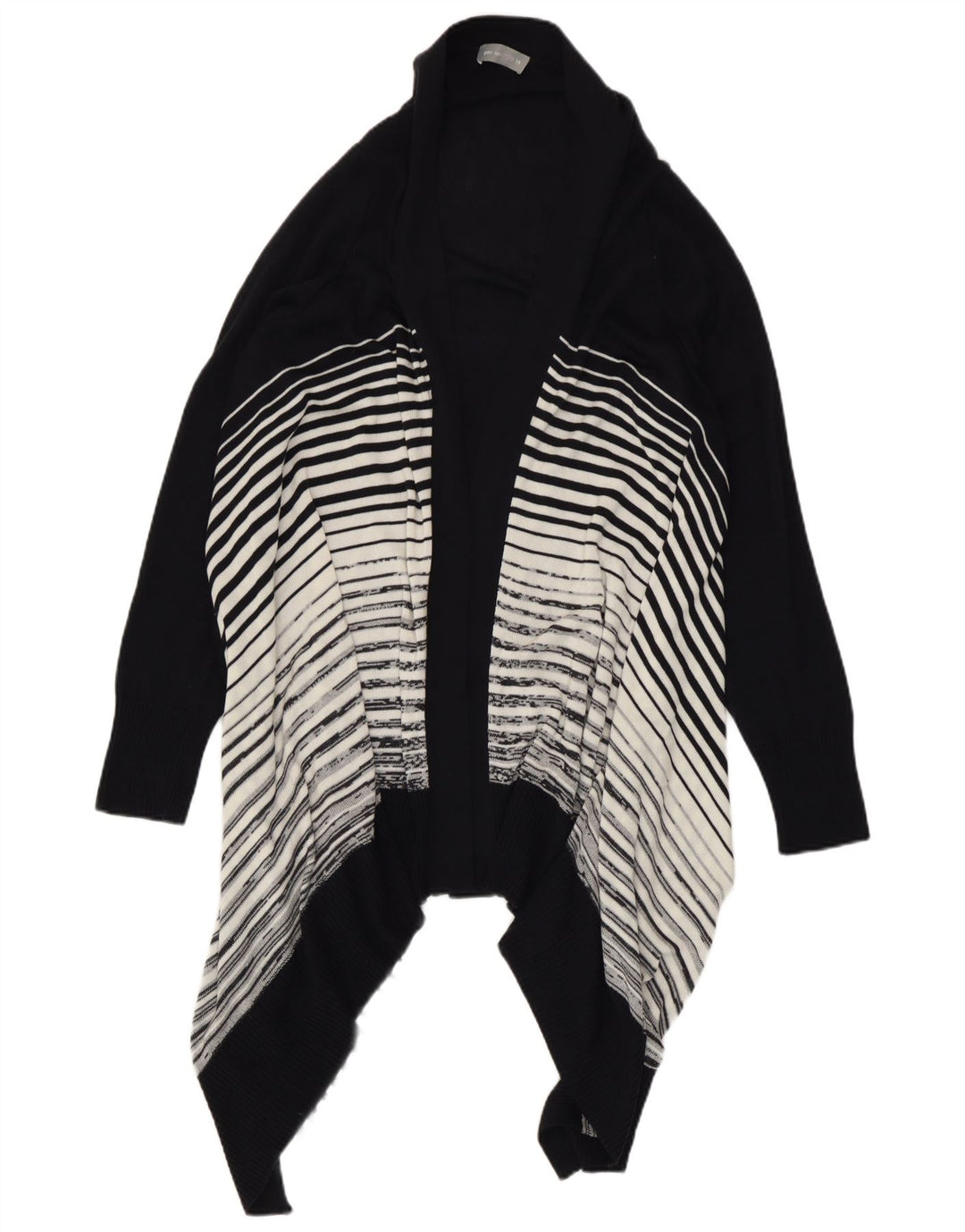 Maglione cardigan asimmetrico da donna Marks & Spencer UK 14 grande nero