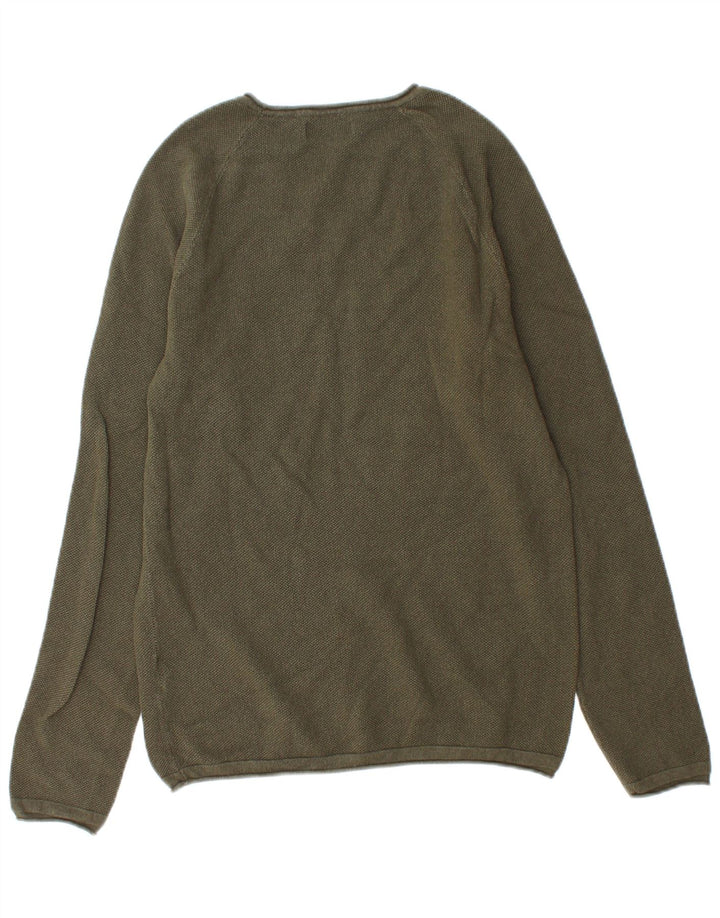 Maglione maglione girocollo da uomo Jack & Jones in cotone verde medio