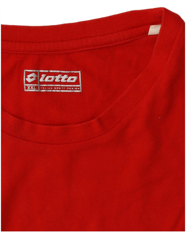 T-shirt da uomo LOTTO Top 2XL rossa sintetica