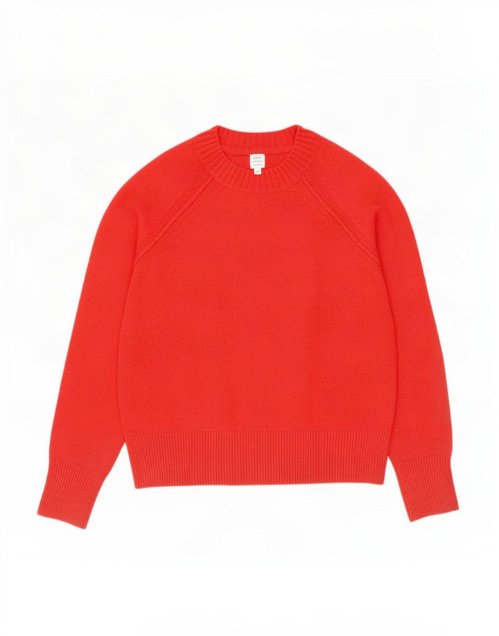 Maglione maglione girocollo da donna John Lewis UK 12 poliestere rosso medio