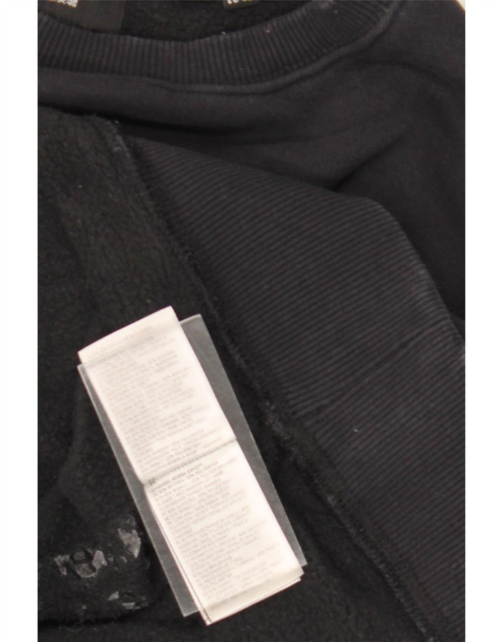 Felpa oversize con grafica da donna Superdry, maglione UK 10 piccolo nero