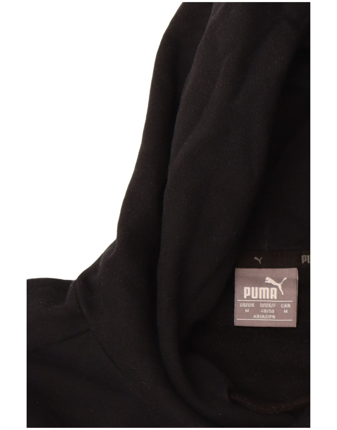 Felpa con cappuccio grafica PUMA da uomo, cotone nero medio