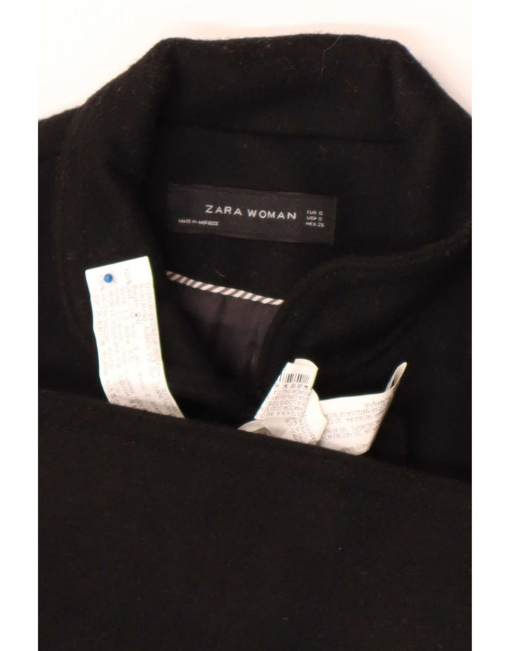 Cappotto doppiopetto da donna Zara UK 10 piccolo in lana nera