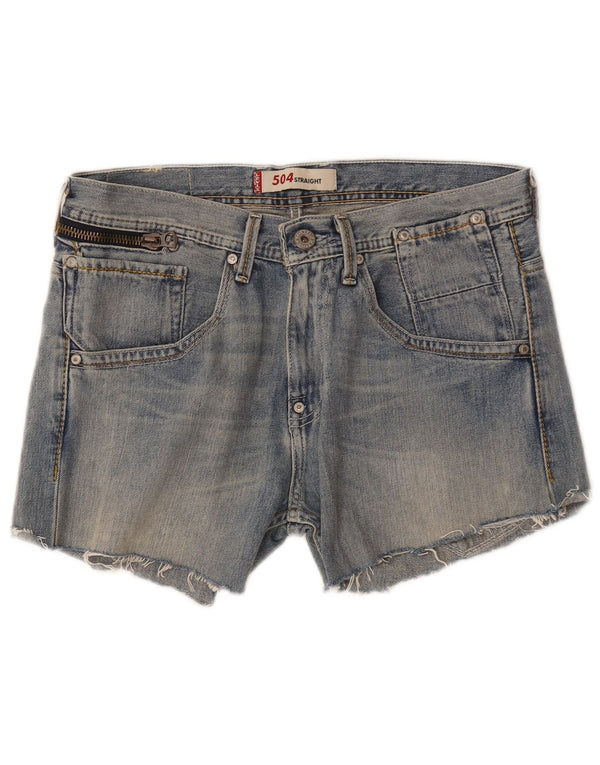 Pantaloncini di jeans Levi's 504 da donna W34 grandi blu