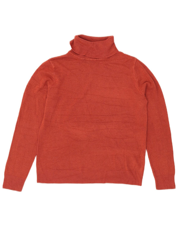 Maglione maglione a collo alto da donna Marks & Spencer UK 10 piccolo bordeaux