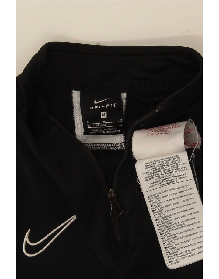 Giacca da tuta Nike da ragazzo Dri Fit con zip e collo 10-11 anni, media, nera