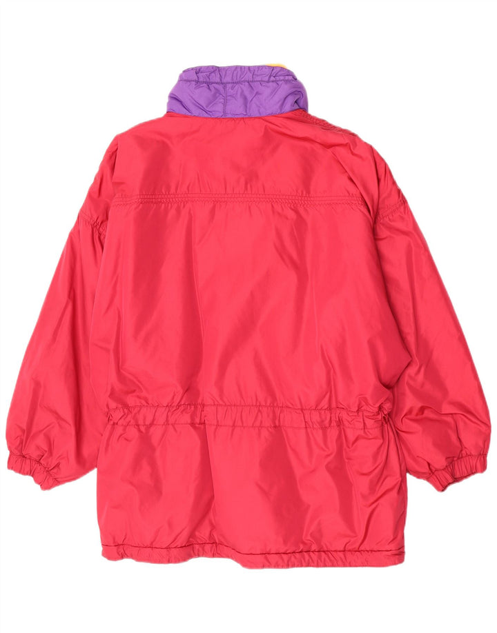 Giacca da sci oversize da donna vintage IT 44/46 Colorblock rosso medio