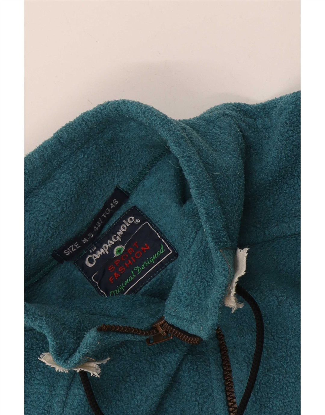 Maglione in pile Campagnolo da uomo con zip grafica e collo IT 48 blu medio