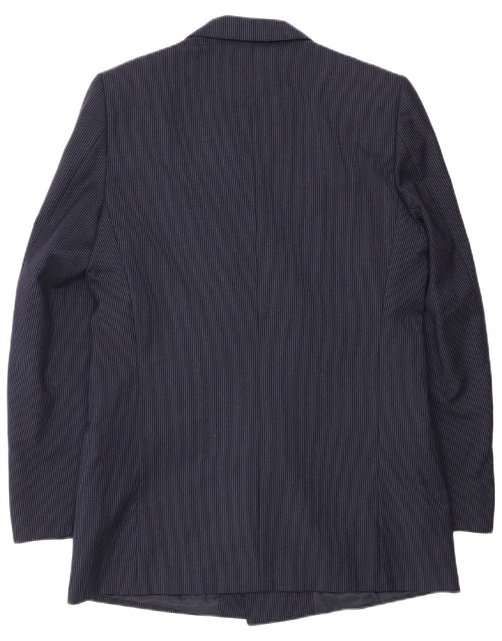 Giacca blazer vintage da uomo Club IT 50 grande a righe blu navy