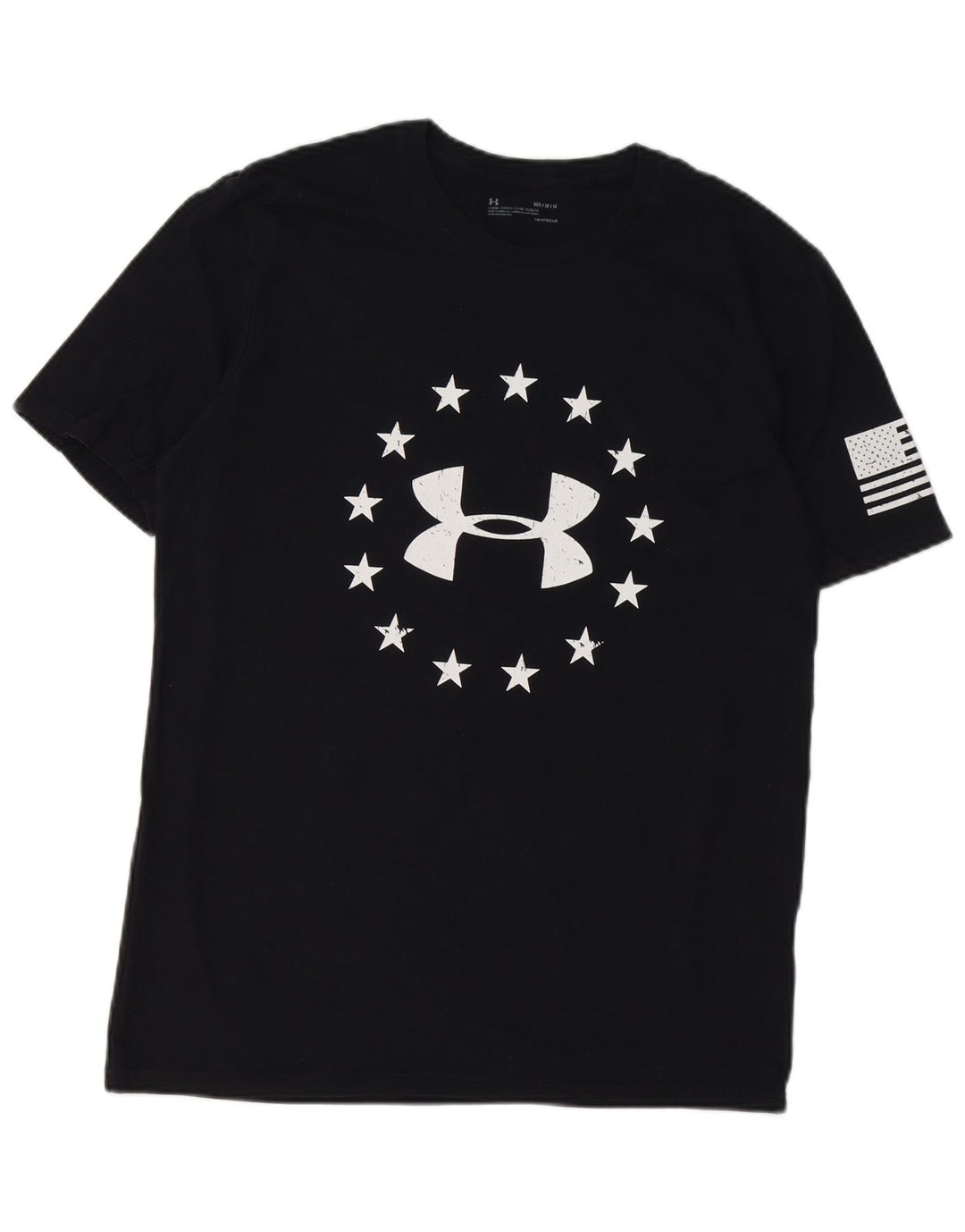 T-shirt grafica da uomo UNDER ARMOUR Heat Gear Top in cotone nero medio