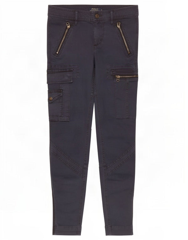 Pantaloni cargo slim da donna Polo Ralph Lauren US 2 XS W28 L30 Blu navy