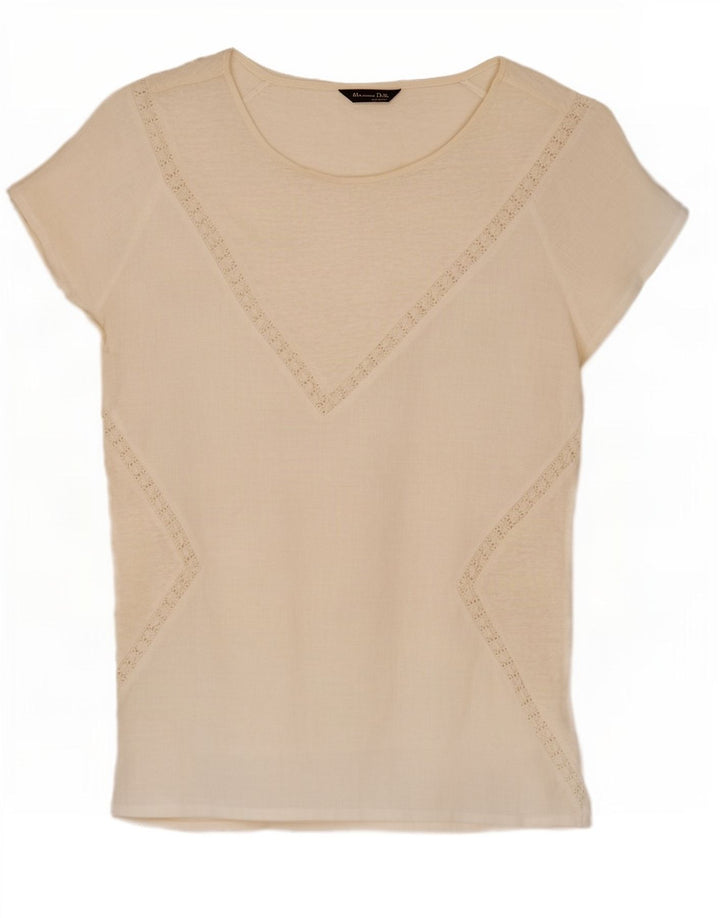 Camicetta da donna Massimo Dutti Top UK 12 Bianco medio