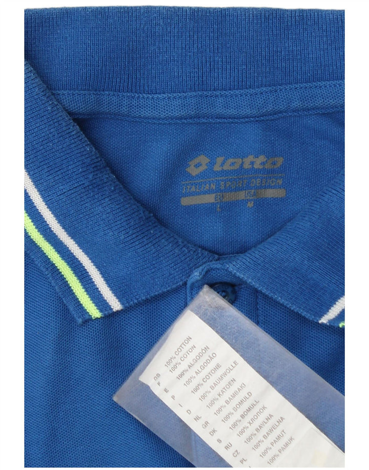 Polo Uomo Lotto in cotone Blu Medio
