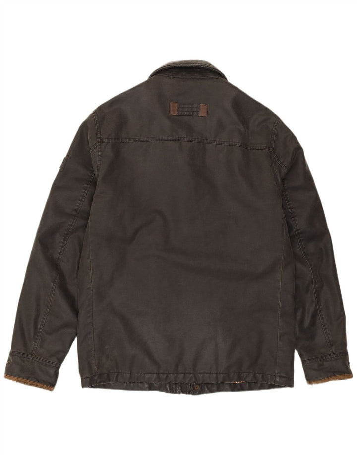 Giacca da uomo in cotone cerato Fat Face UK 36 Small Poliestere grigio