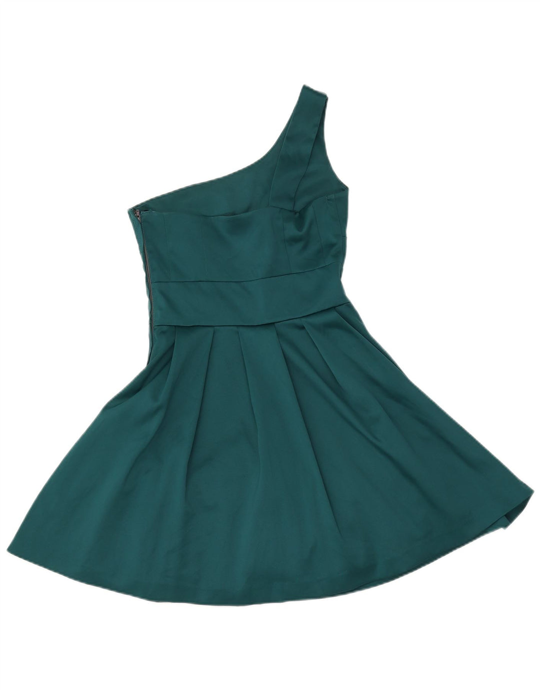 MAGAZZINO Abito monospalla da donna UK 8 Piccolo poliestere verde