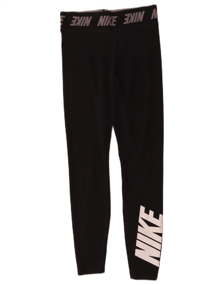 Leggings grafici Nike da donna UK 8 piccoli neri