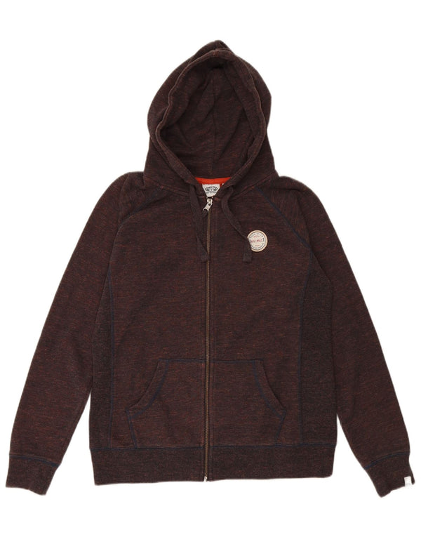 Maglione con cappuccio e zip da donna Animal UK 12 Cotone screziato bordeaux medio