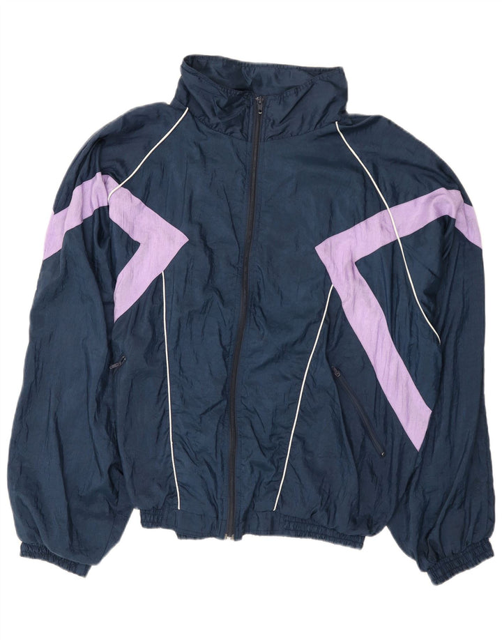 Giacca da tuta da uomo VINTAGE XL Poliestere color block blu navy