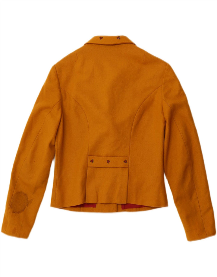 Giacca blazer da donna a 4 bottoni VINTAGE IT 38 XS in cotone giallo