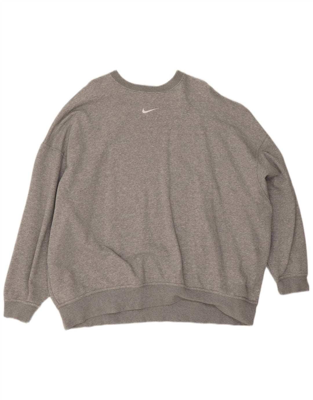 Felpa oversize da uomo Nike Maglione in cotone grigio medio