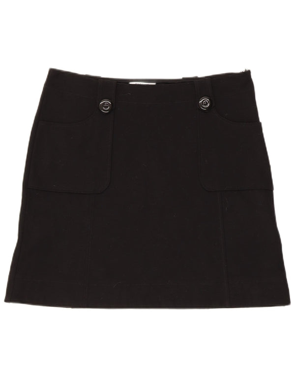 Minigonna da donna Marella UK 10 piccola W34 viscosa nera