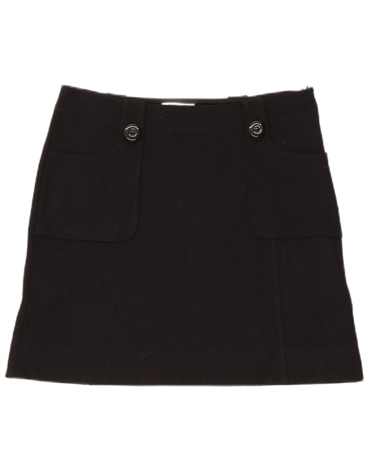 Minigonna da donna Marella UK 10 piccola W34 viscosa nera