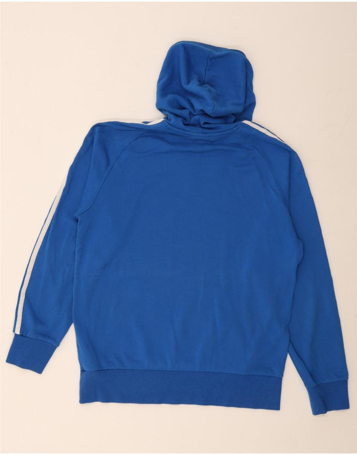 Felpa con cappuccio da uomo Adidas Large in cotone blu