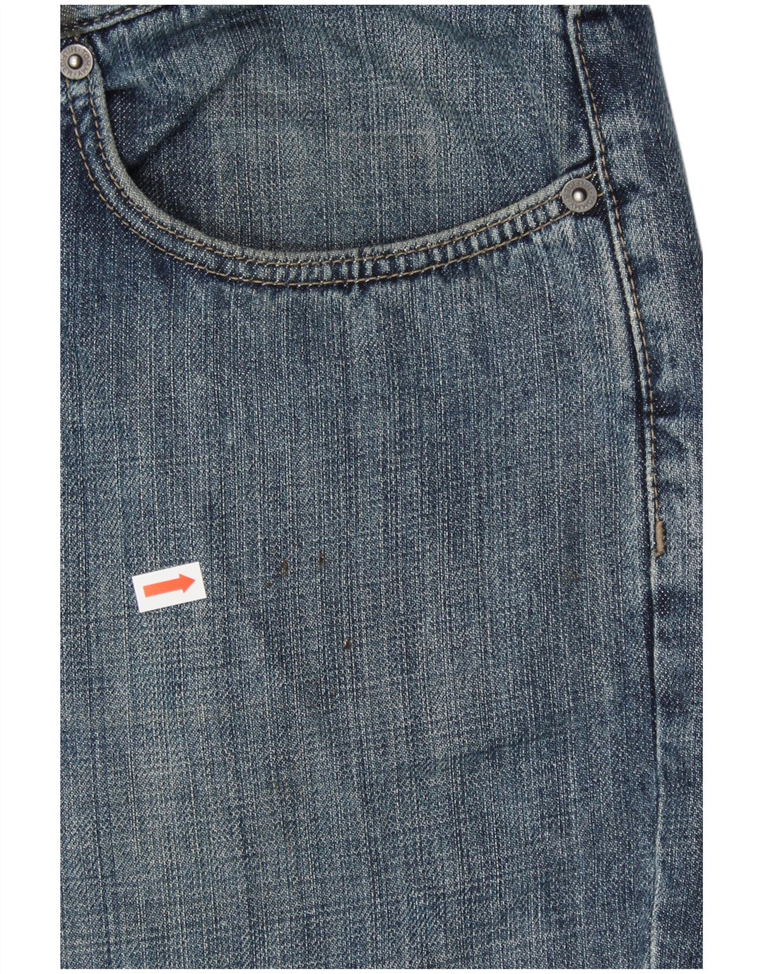 TOMMY HILFIGER Jeans dritti da uomo W38 L30 cotone blu