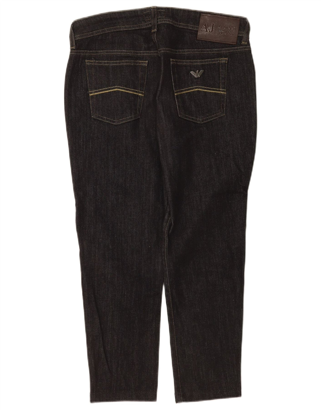 Jeans cropped da donna Armani W29 L23 cotone nero
