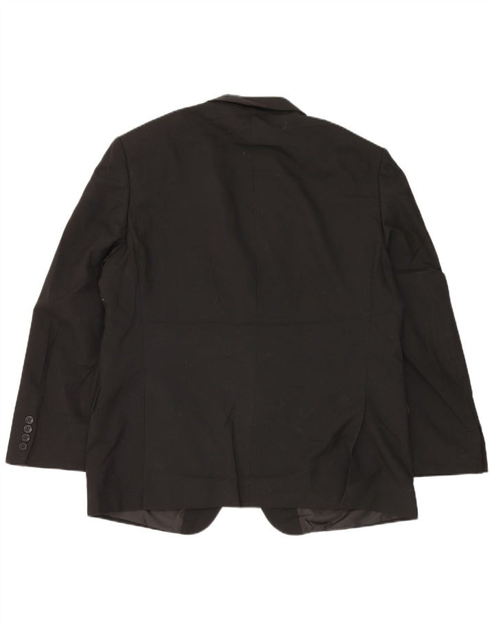 MARKS & SPENCER Mens Tailored 2 Button Blazer Jacket UK 38 Medium Black