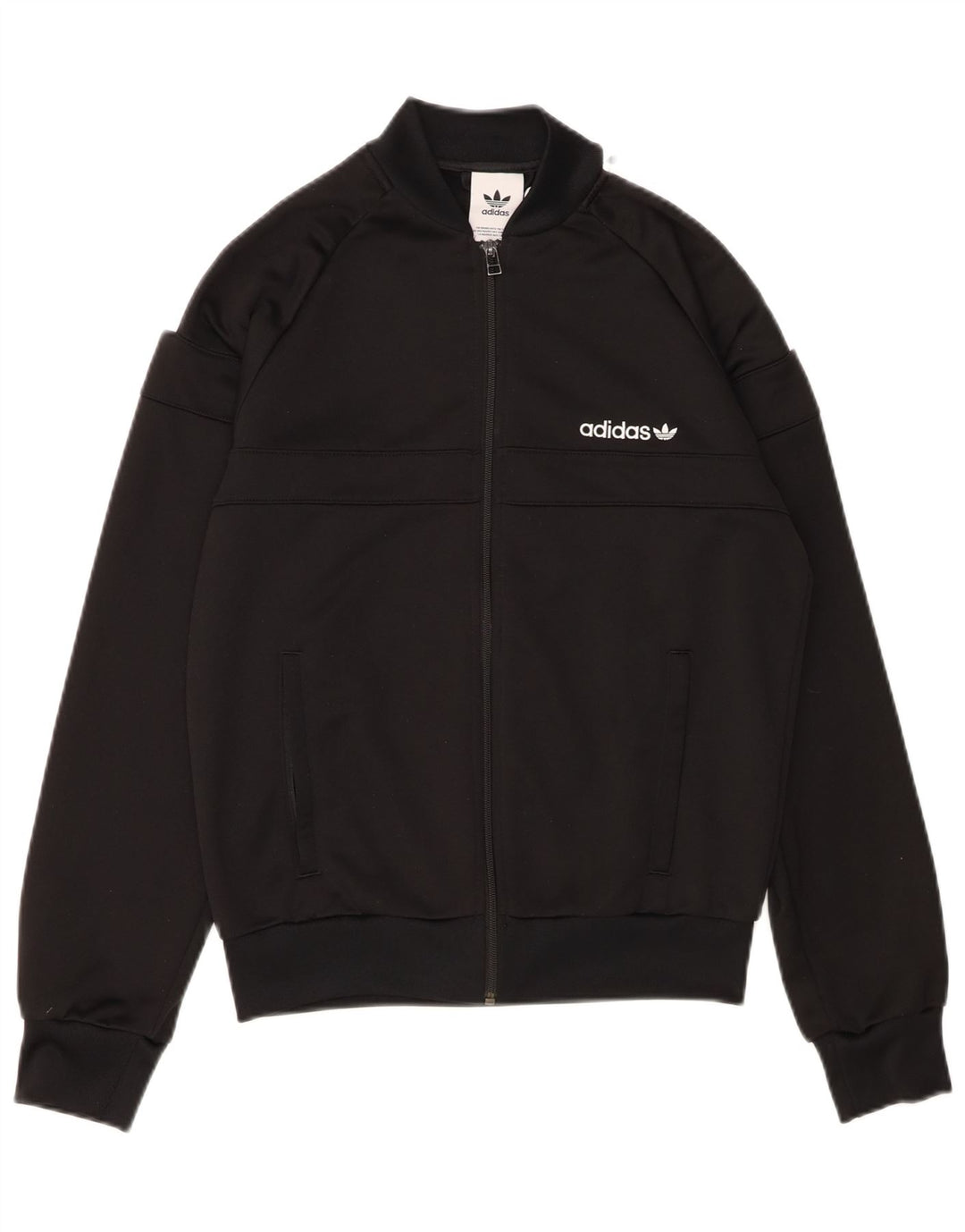 ADIDAS Mens Tracksuit Top Jacket Small Black Polyester Vintage Adidas and Second-Hand Adidas from Messina Hembry 