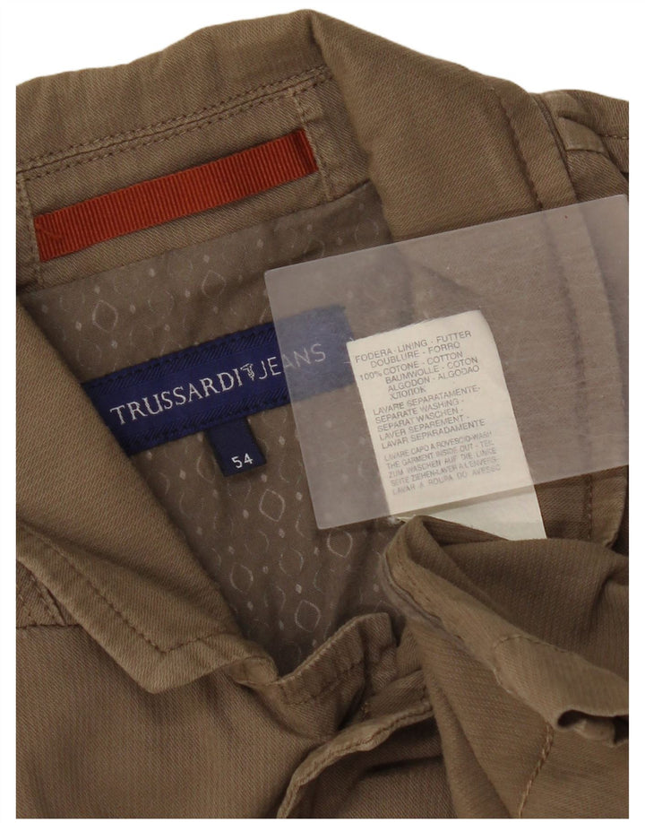 Giacca Utility Uomo Trussardi Jeans IT 54 2XL Cotone Beige