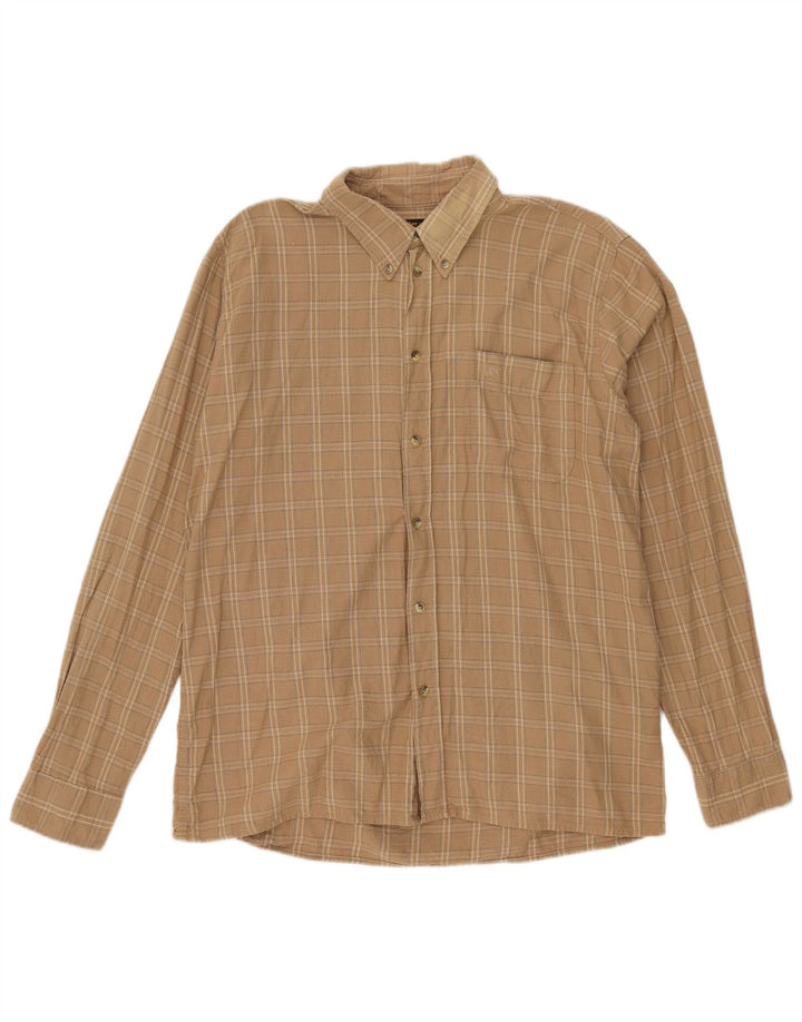 Camicia Lee da uomo in flanella di cotone a quadri beige grande