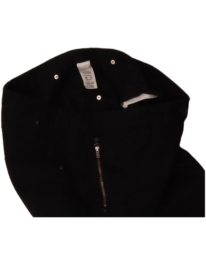 Jeans slim da donna Marks & Spencer UK 10 piccoli W30 L30 cotone nero