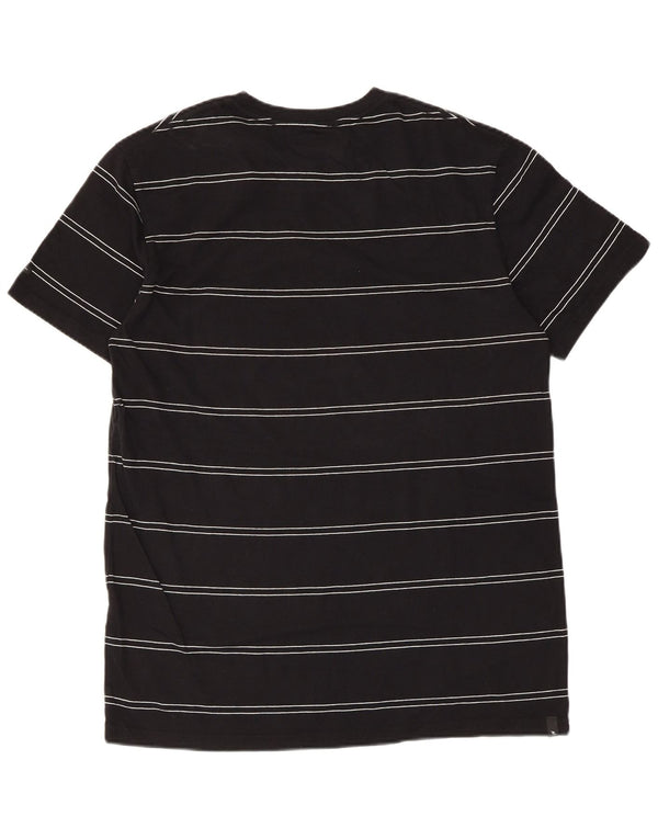T-shirt da uomo Rip Curl vestibilità standard, top in cotone a righe nere medie