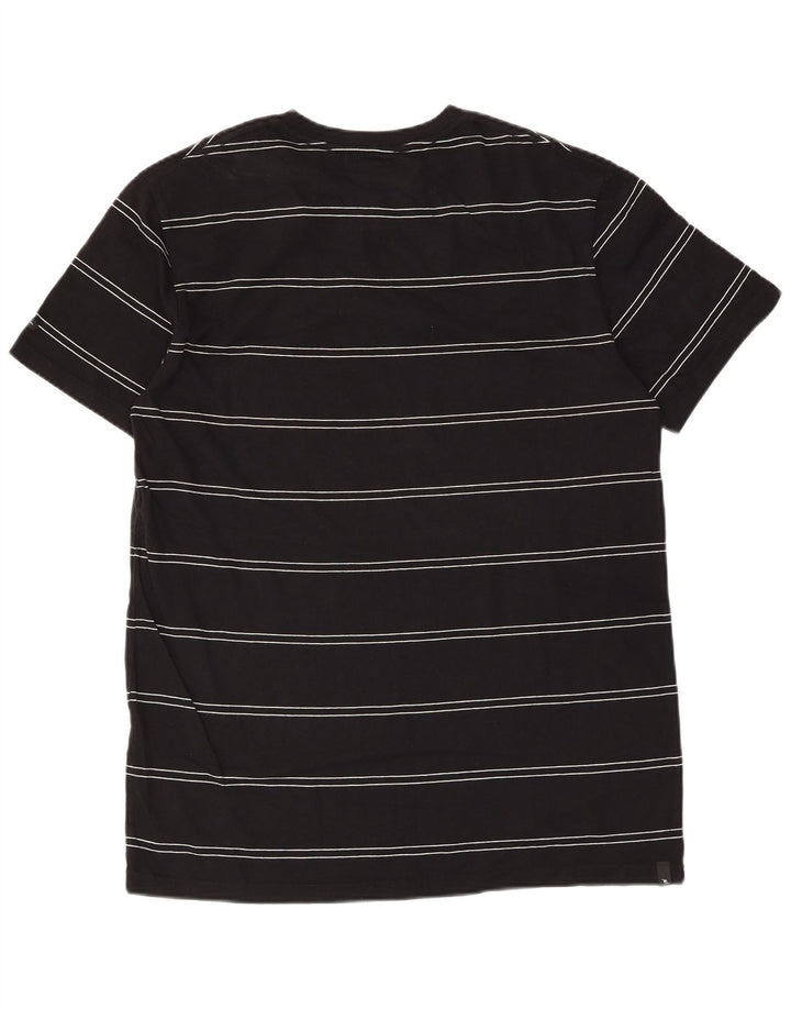 T-shirt da uomo Rip Curl vestibilità standard, top in cotone a righe nere medie