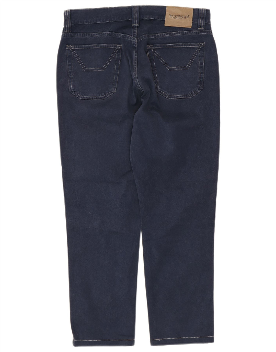 JECKERSON Pantaloni casual slim da uomo W32 L26 cotone blu navy