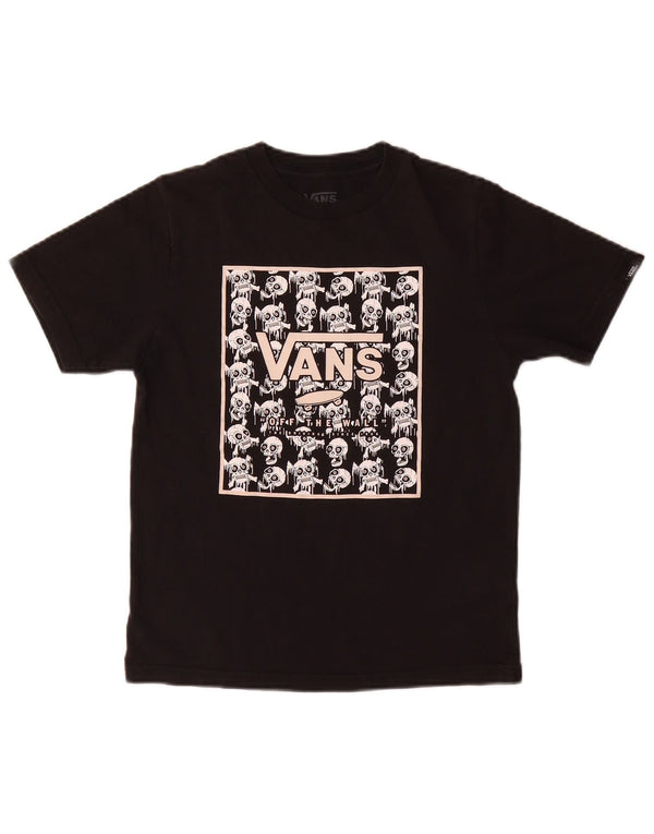 T-shirt grafica da bambino Vans Classic Fit 8-9 anni piccola in cotone nero