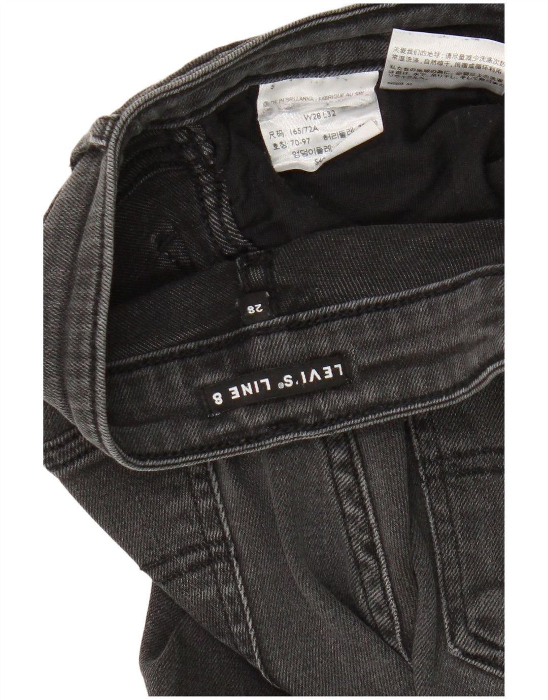 Jeans skinny Levi's da donna della linea 8 W28 L32 grigi