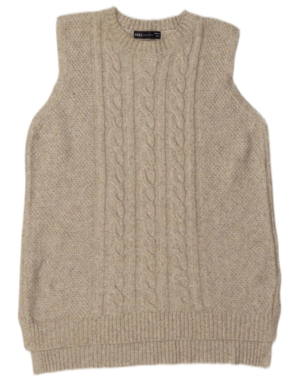Canotta oversize da donna Marks & Spencer UK 14 Poliestere beige medio