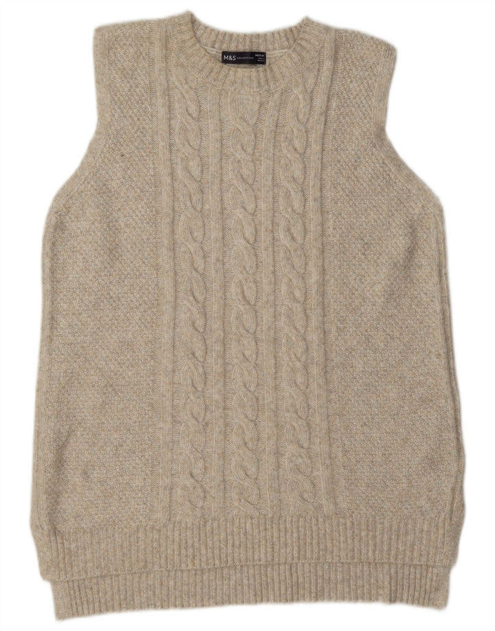 Canotta oversize da donna Marks & Spencer UK 14 Poliestere beige medio