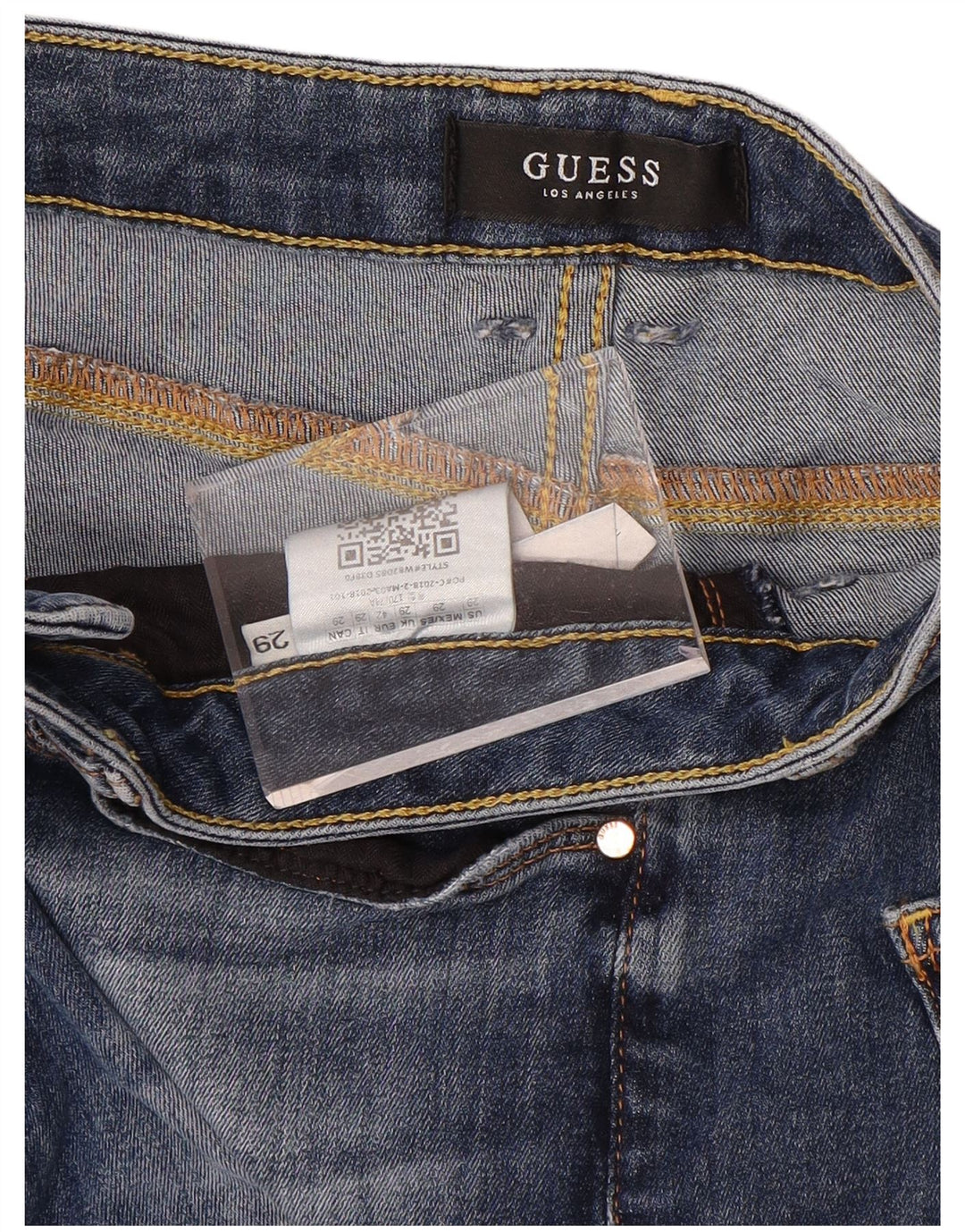 GUESS Womens Distressed Denim Shorts W29 Medium  Navy Blue Cotton