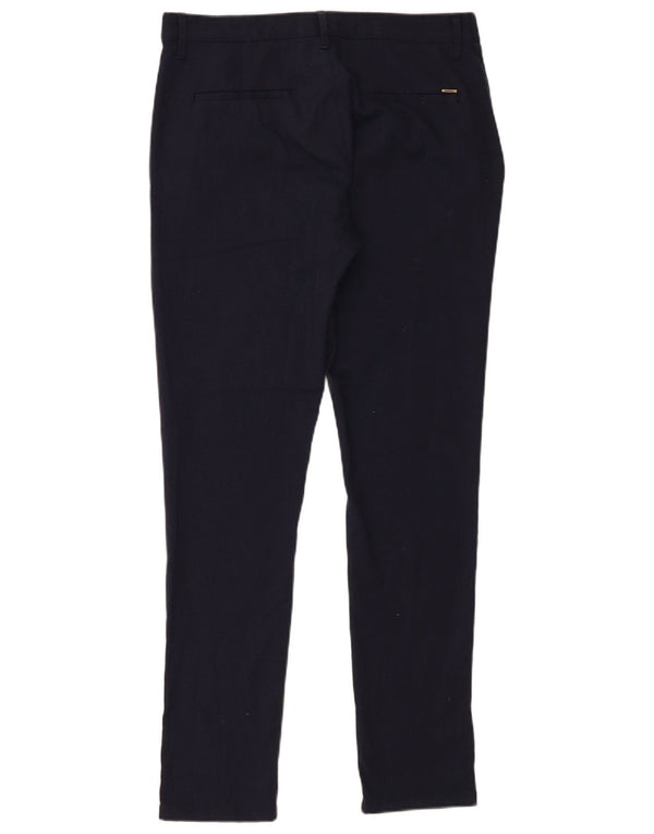 Pantaloni chino slim da uomo Zara EU 40 medio W31 L30 poliestere blu navy