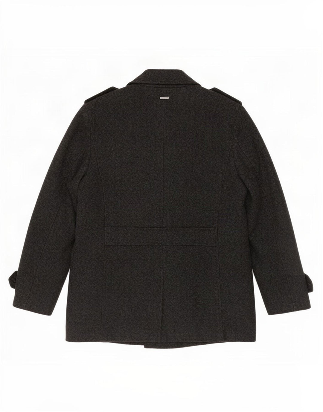 Caban da uomo Calvin Klein UK 40 Large in lana a spina di pesce grigia