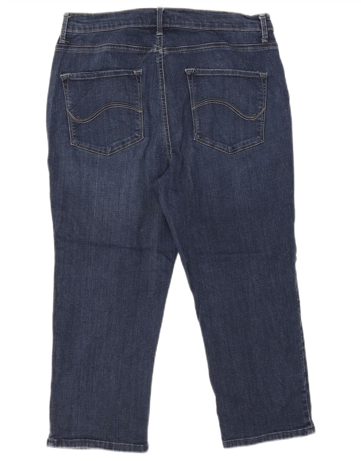 Jeans Capri da donna con etichetta platino LEE W34 L21 blu navy