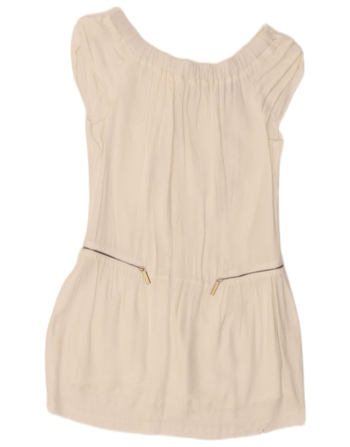 Abito Donna Elisabetta Franchi con Spalle Scoperte IT 44 Viscosa Media Bianca