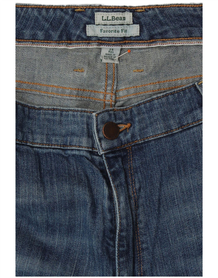 L.L.BEAN Jeans dritti dalla vestibilità preferita da donna US 14 XL W36 L30 Blu