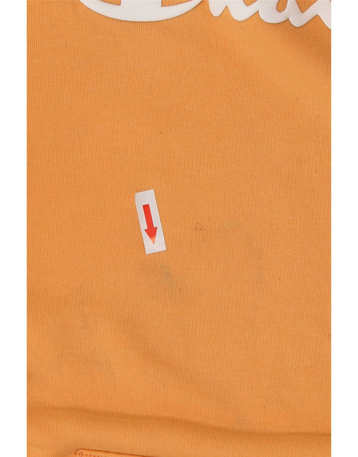 Felpa con cappuccio grafica da uomo Champion 2XL Arancione