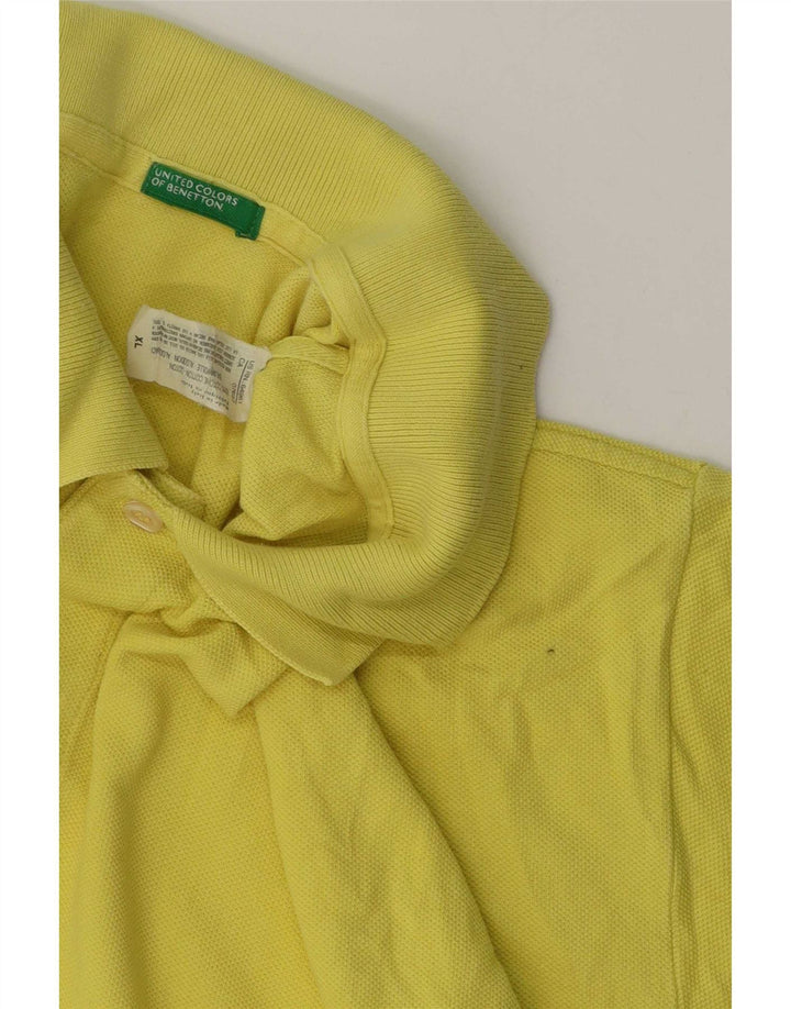 Polo Uomo Benetton XL Cotone Giallo